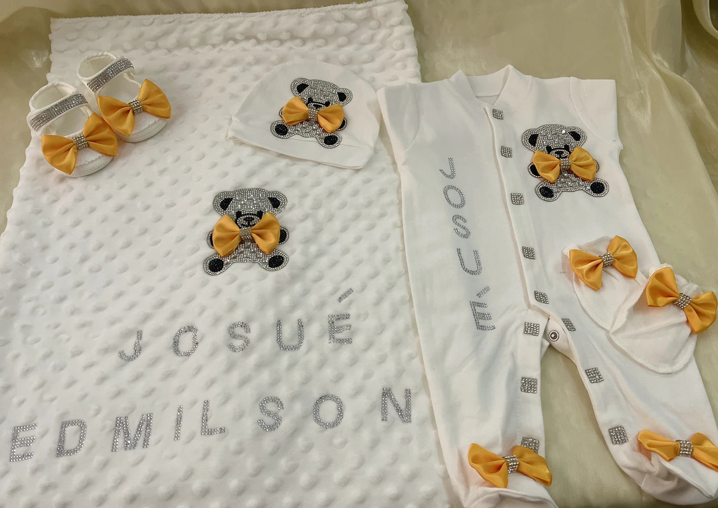 5 Pcs Girl/Boy Hospital Exit Newborn Bling Outfits