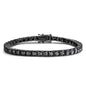 Black Moissanite Tennis Bracelet Full Diamond Sterling