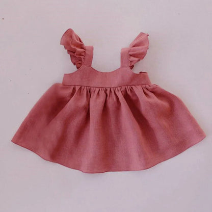Baby Girls Linen Cotton Princess Dress