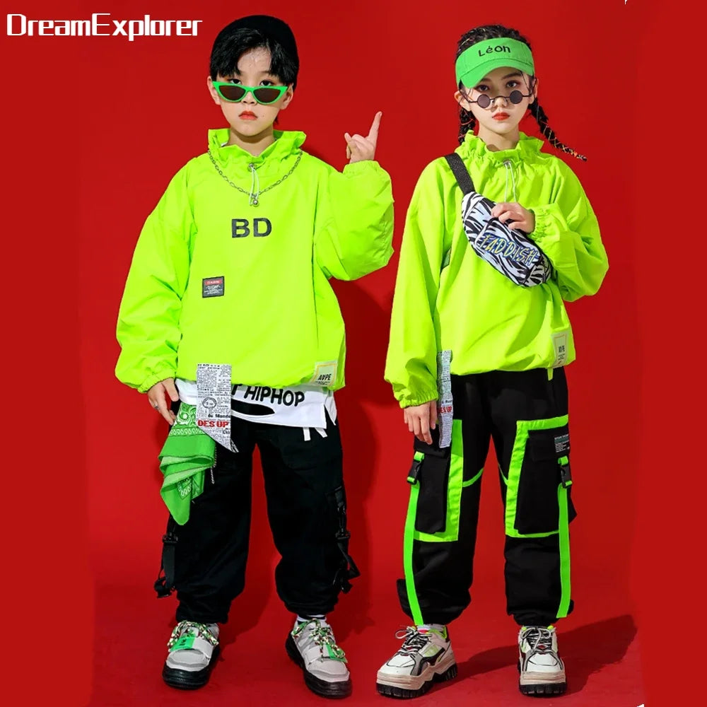 Boys/Girls Hip Hop Jacket Cargo Pants Child Pullover