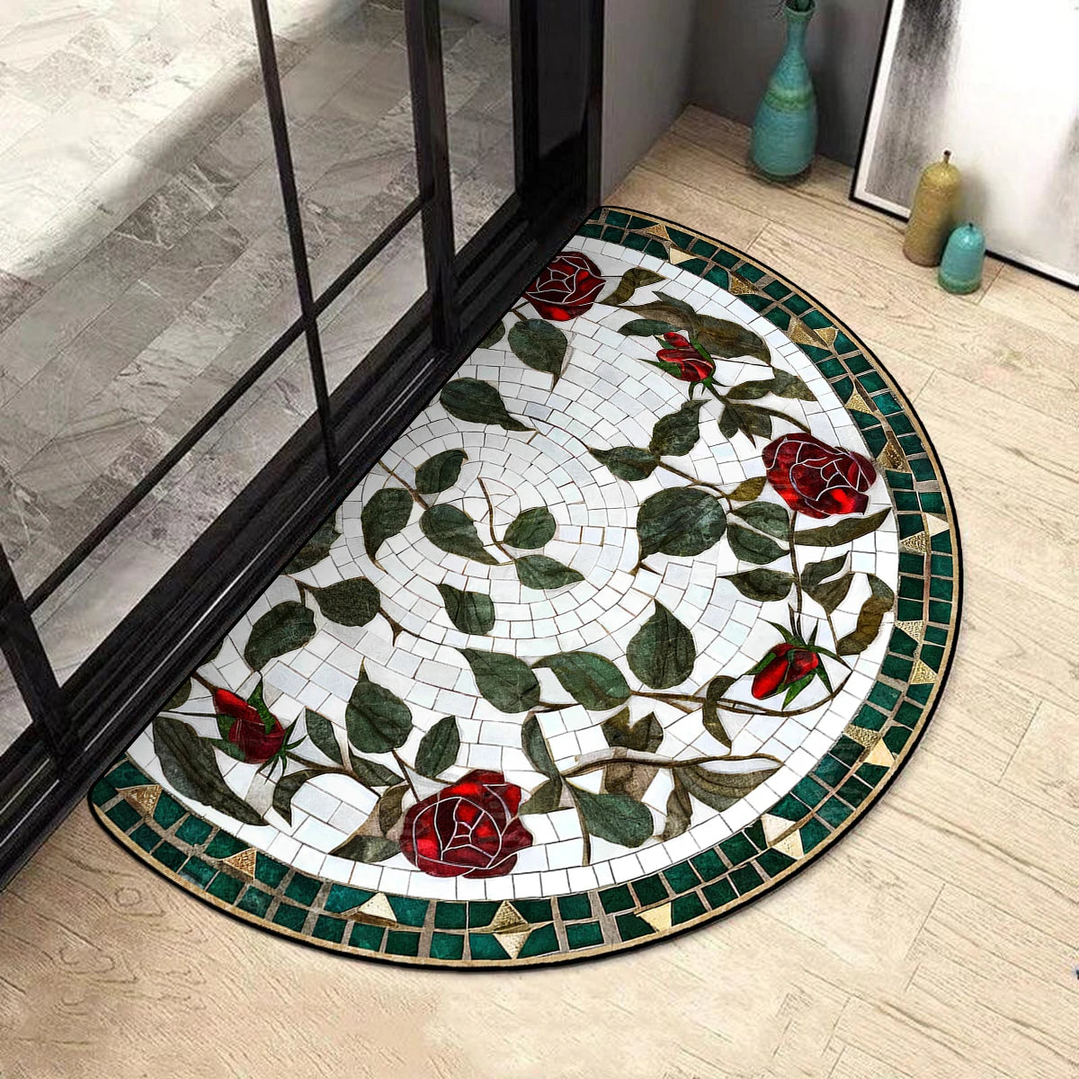 Entrance Doormat Outdoor Floor Carpet Semi-circular