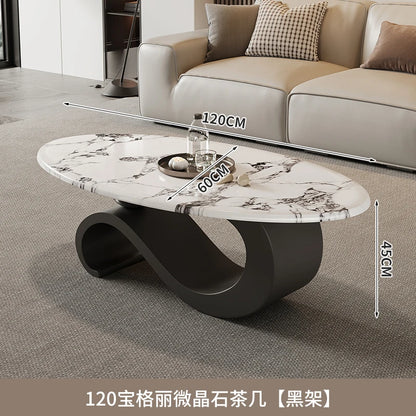 Retro Coffee Table Beauty Luxury Oval Classic
