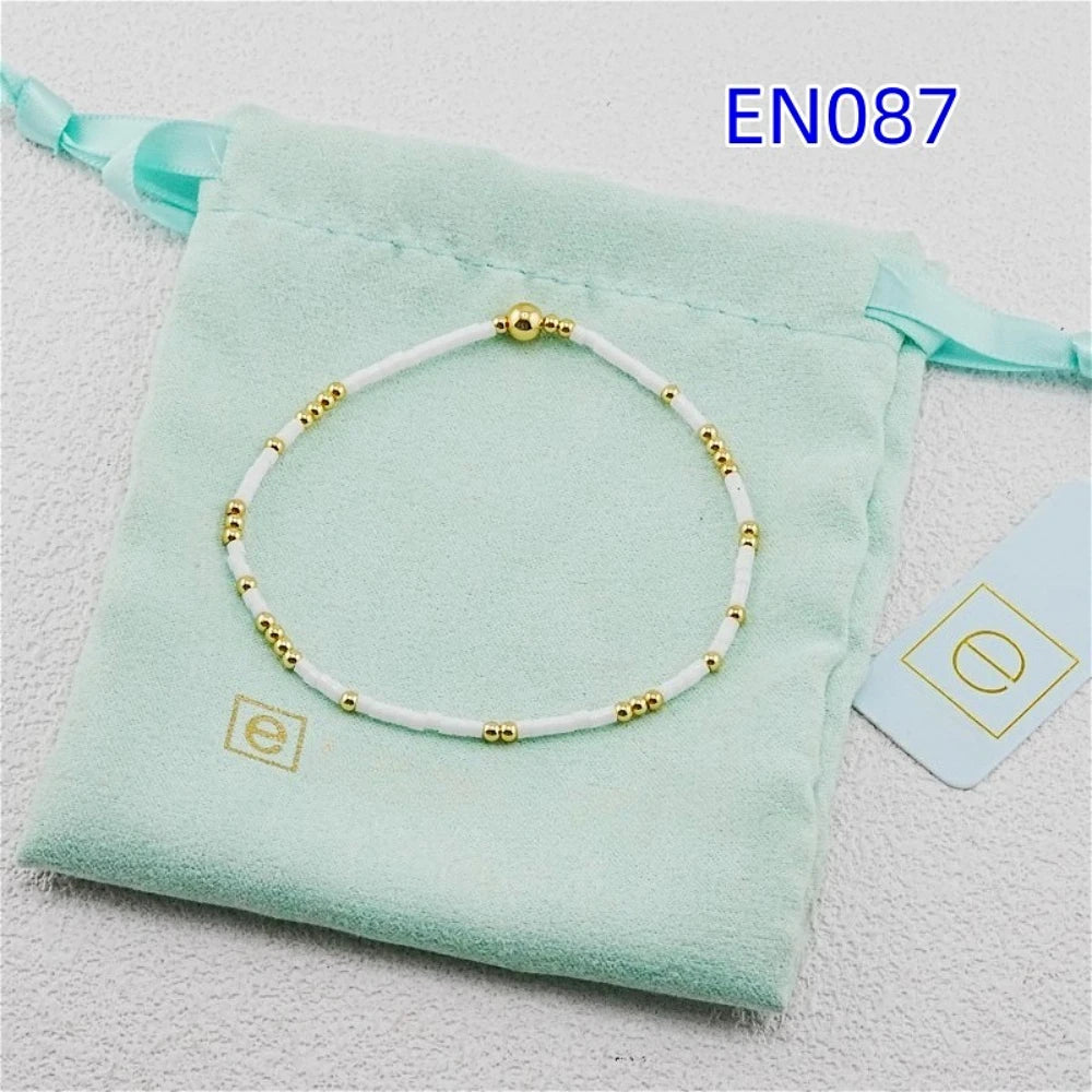 Colorful Seed Beads Charm Stackable Stretch Bracelet