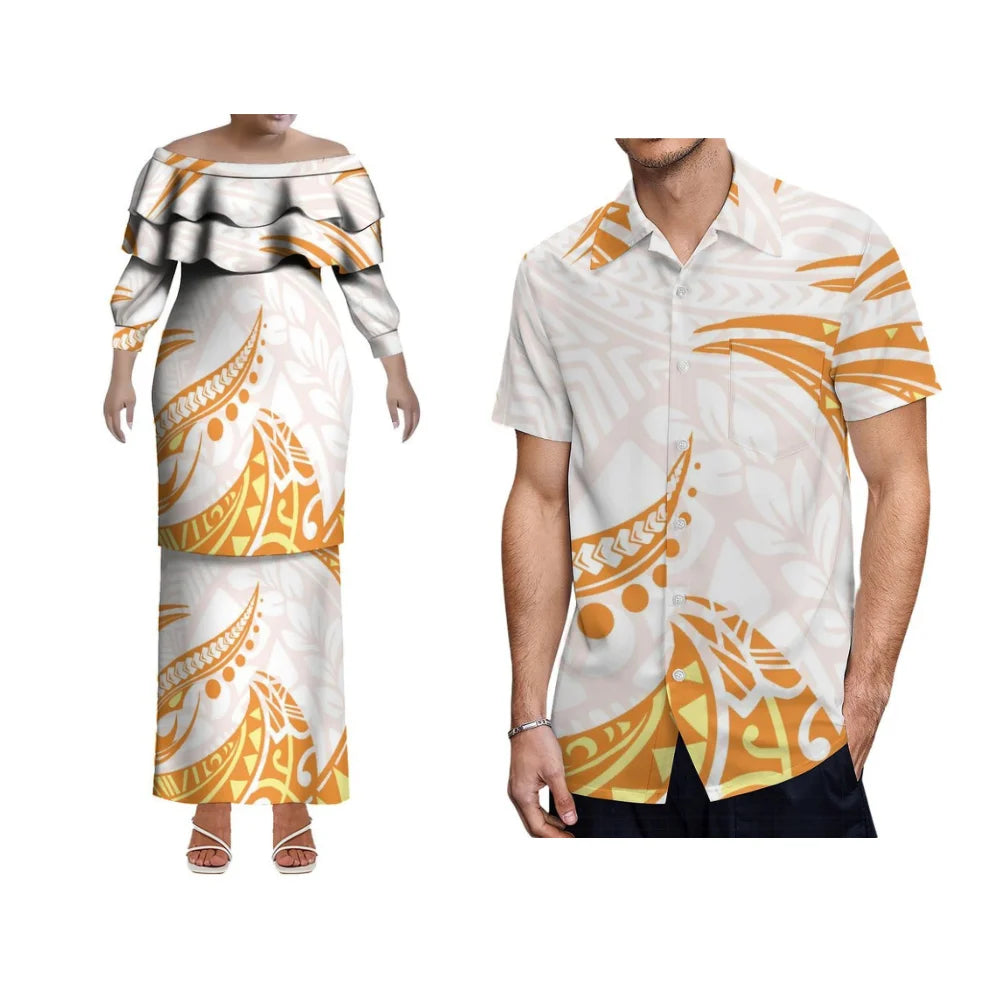 Women/Men Island Sunset Slim Customizable Samoa Hawaii Design
