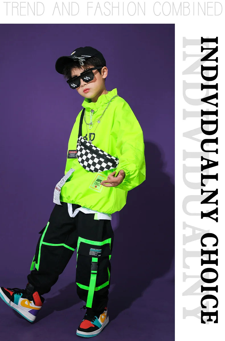 Boys/Girls Hip Hop Jacket Cargo Pants Child Pullover