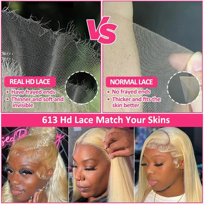 Blonde Body Wave Lace Front Wig Human Hair