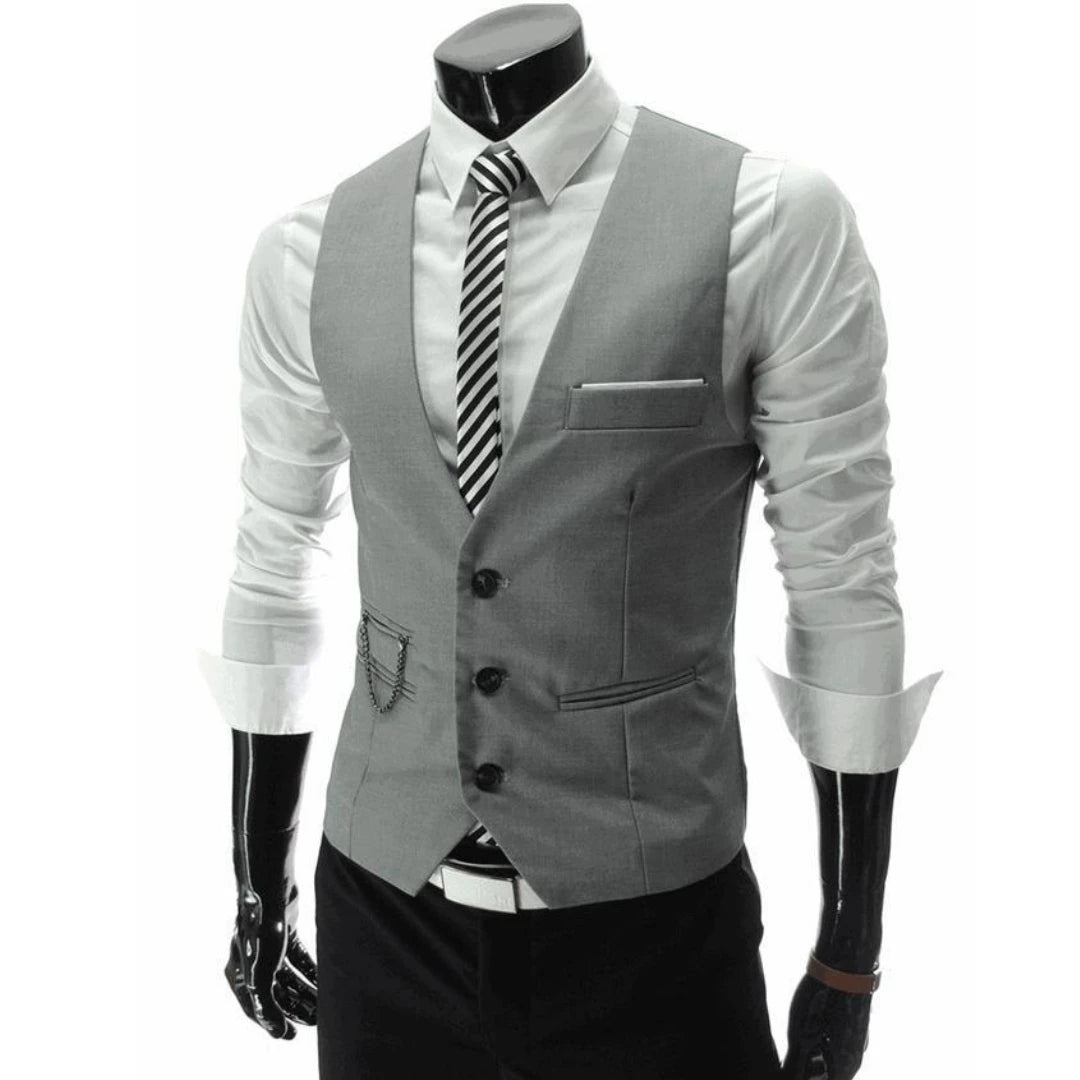 Men Dress Vest Slim Fit Casual Sleeveless