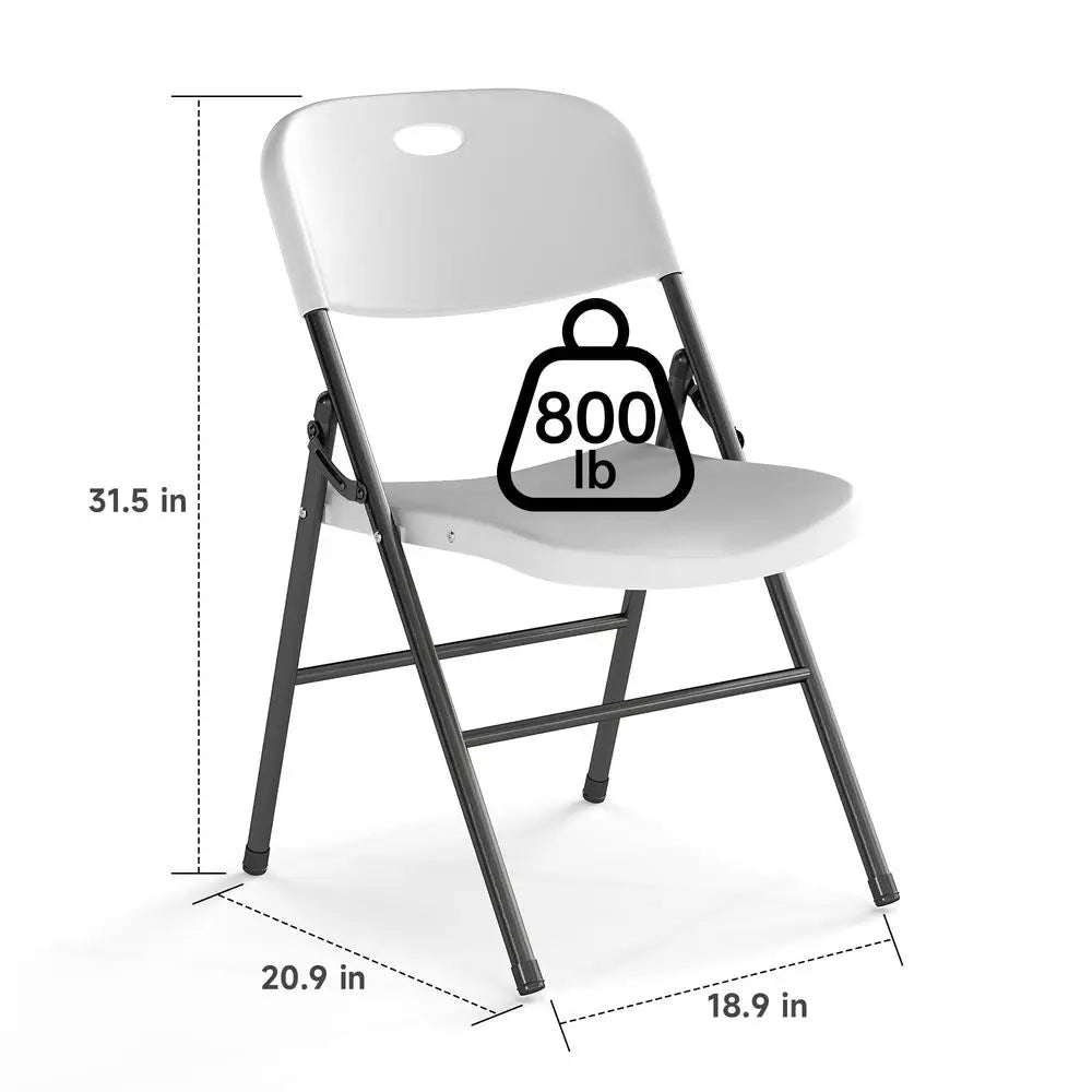 Pack Folding Chair, Heavy Duty Plastic Folding