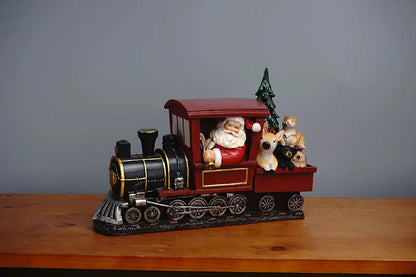 Santa Claus Statue Home Resin Sculpture Decoration