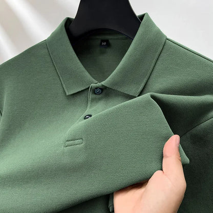 Men Polo Shirt, Leisure Long Sleeve, Breathable