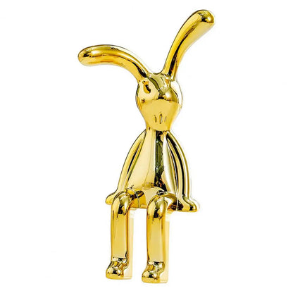 Adorable Long Ear Bunny Figurines Models