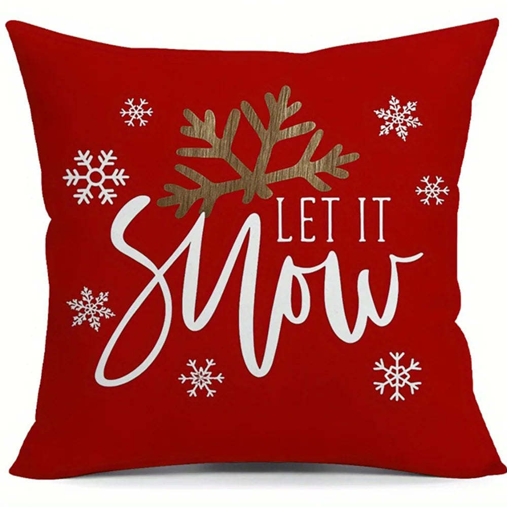 Christmas Tree & Snowflake Pattern Merry Christmas Pillowcases