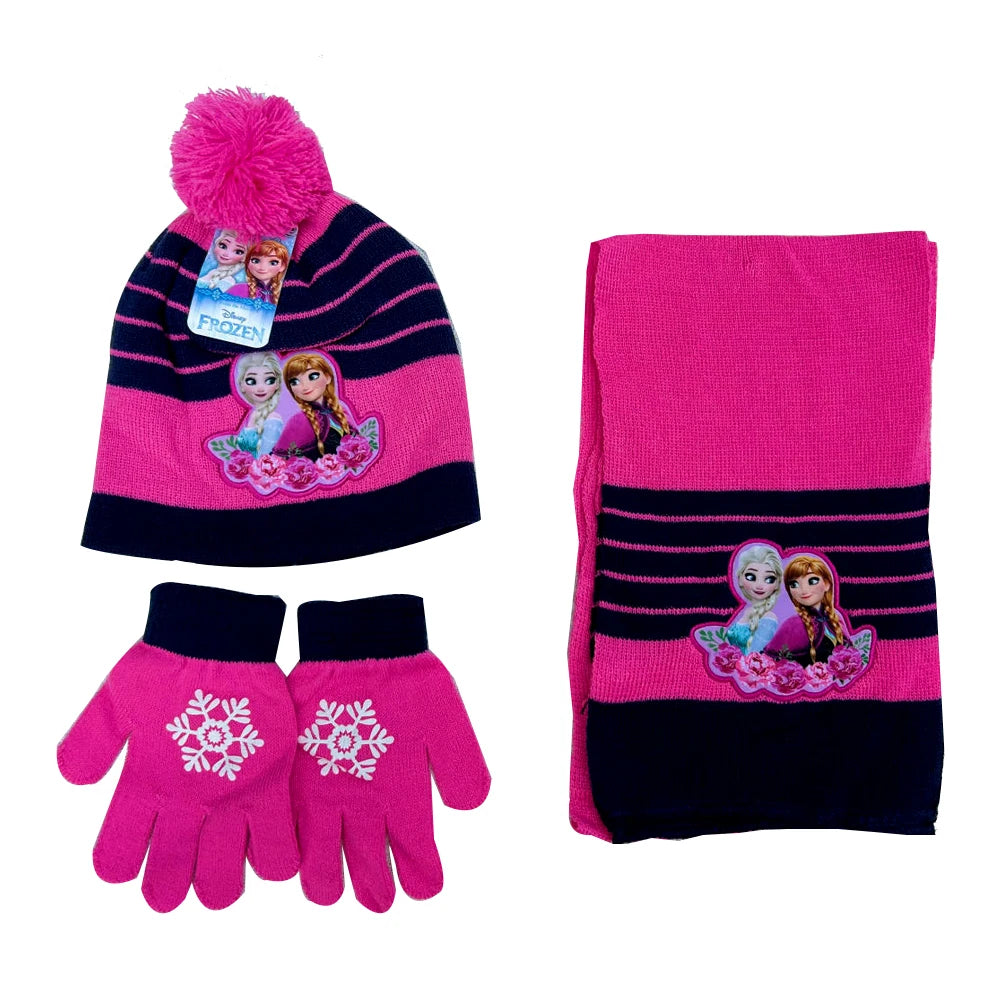 Elsa Anna Classics Princess Cartoon Cap Scarf Hat Glove