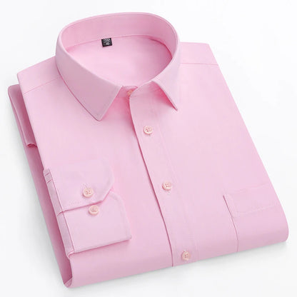 double collor Full shirts for men plus size