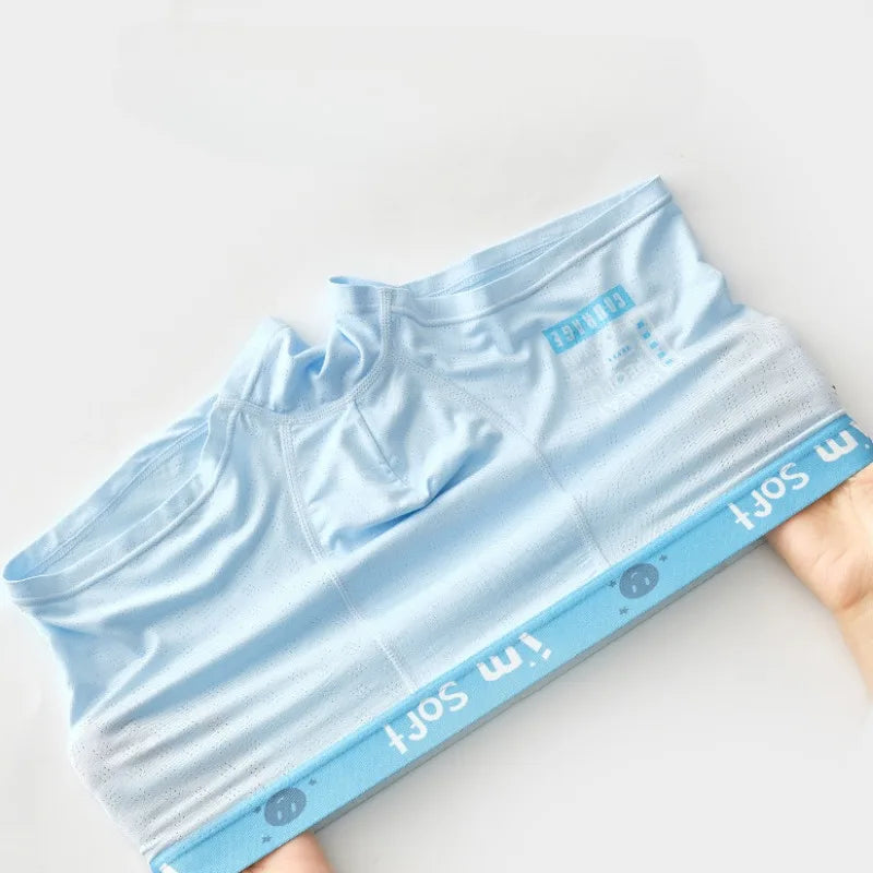 4PCS Teen Boys Mesh Breathable Young Children Underwear