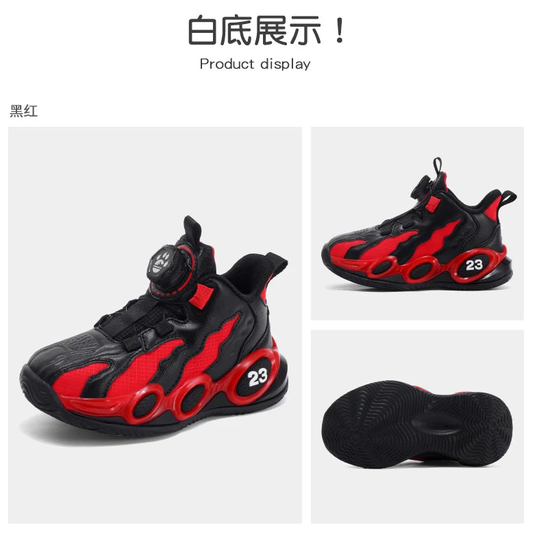 Fashion Basketball Shoes High-top PU Leather
