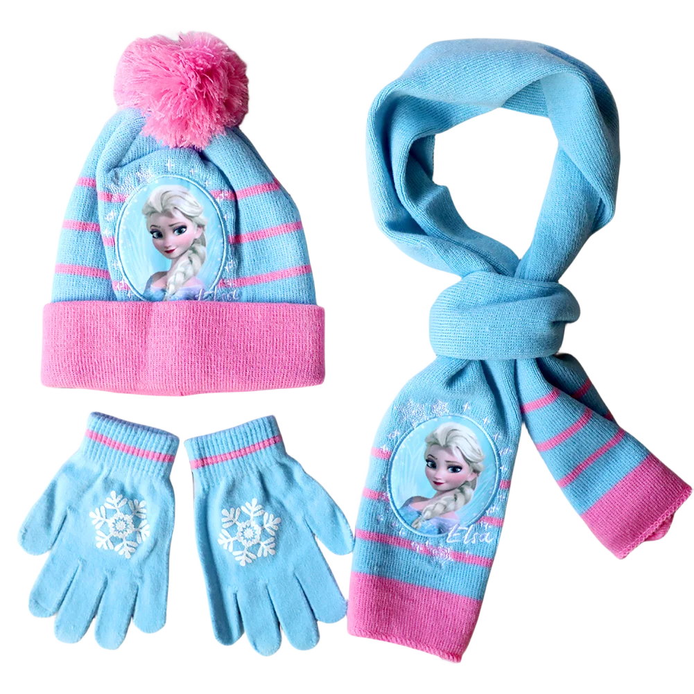 Magic Elsa Cartoon Scarf Hat glove