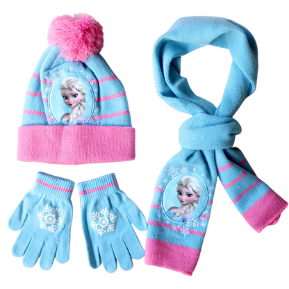 Magic Elsa Cartoon Scarf Hat glove