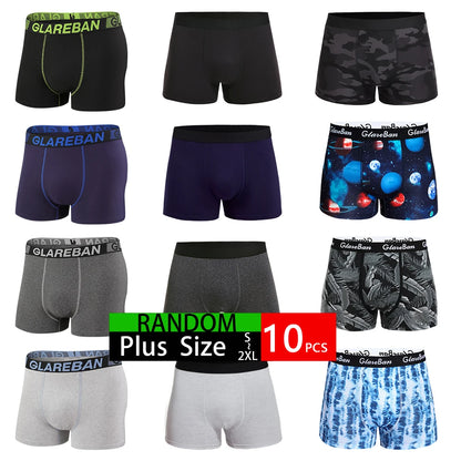 10pcs Men Boxer Shorts Comfortable Breathable Briefs