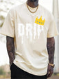 Drip Crown Design Comfortable Fit T shirt