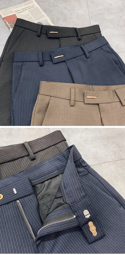 Men Stretch Slim Formal Casual Pants Fashion