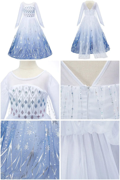 Girls Elsa Anna Dress Princess Carnival Jasmine Rapunzel