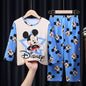 2 Pcs Boys/Girls Minnie Mickey Cartoon Longsleeved Pajamas