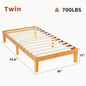 Solid Wood Bed Frame with Sturdy Wood Slat Support