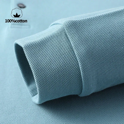 Men Polo Shirt, Leisure Long Sleeve, Breathable