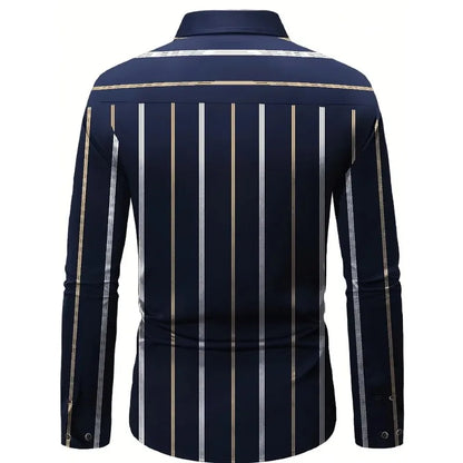 Mens Fashion Long Sleeve Casual Dress Shirt