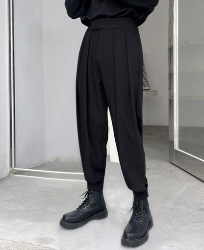 Solid Color Baggy Casual Harem Pants Men