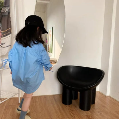 Kids' Lightweight Trendy Loose Irregular Design Shirt