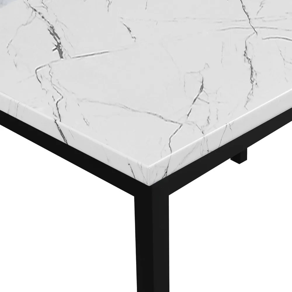 5-Piece  Metal Laminated Marble-Look Top