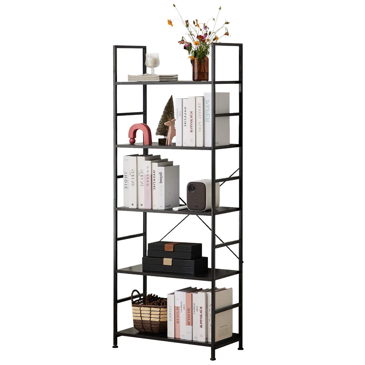 5 Tier Modern Book Case Storage Organizer