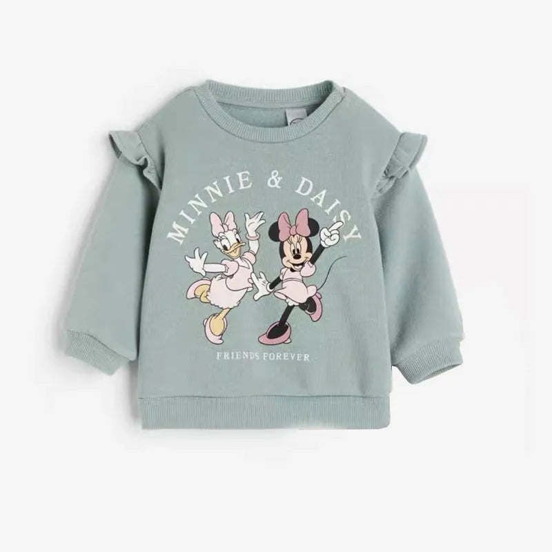 2 Pcs Girls Print Sweatshirt+pants Cartoon Fashion