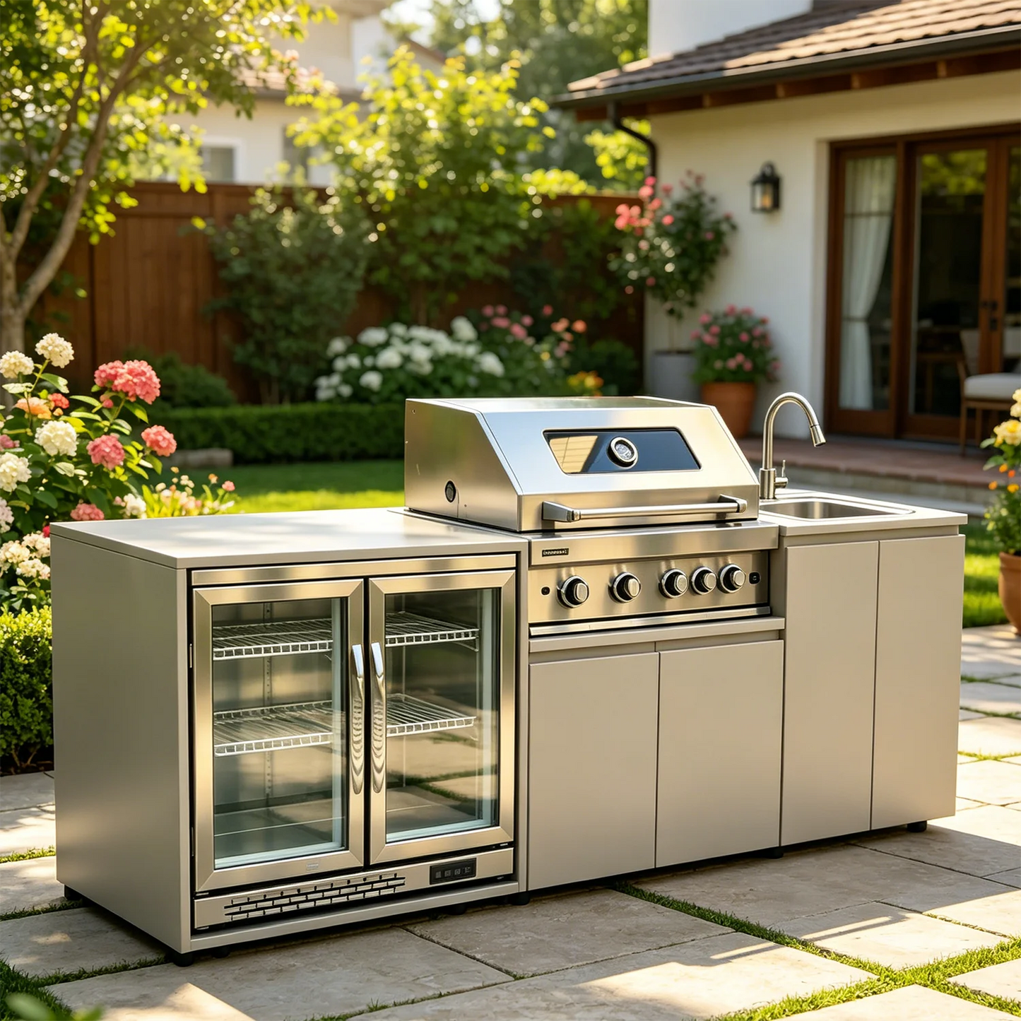 Cooktop Sink Fridge Rolling Movable Grill Wheels