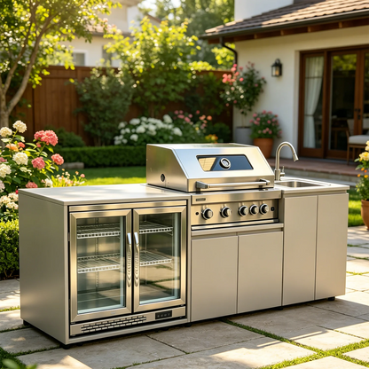 Cooktop Sink Fridge Rolling Movable Grill Wheels