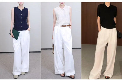 Women Wide Leg Formal Straight Leg Pants
