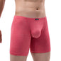 Men's Long Leg Boxer Briefs Sexy Bulge Trunks