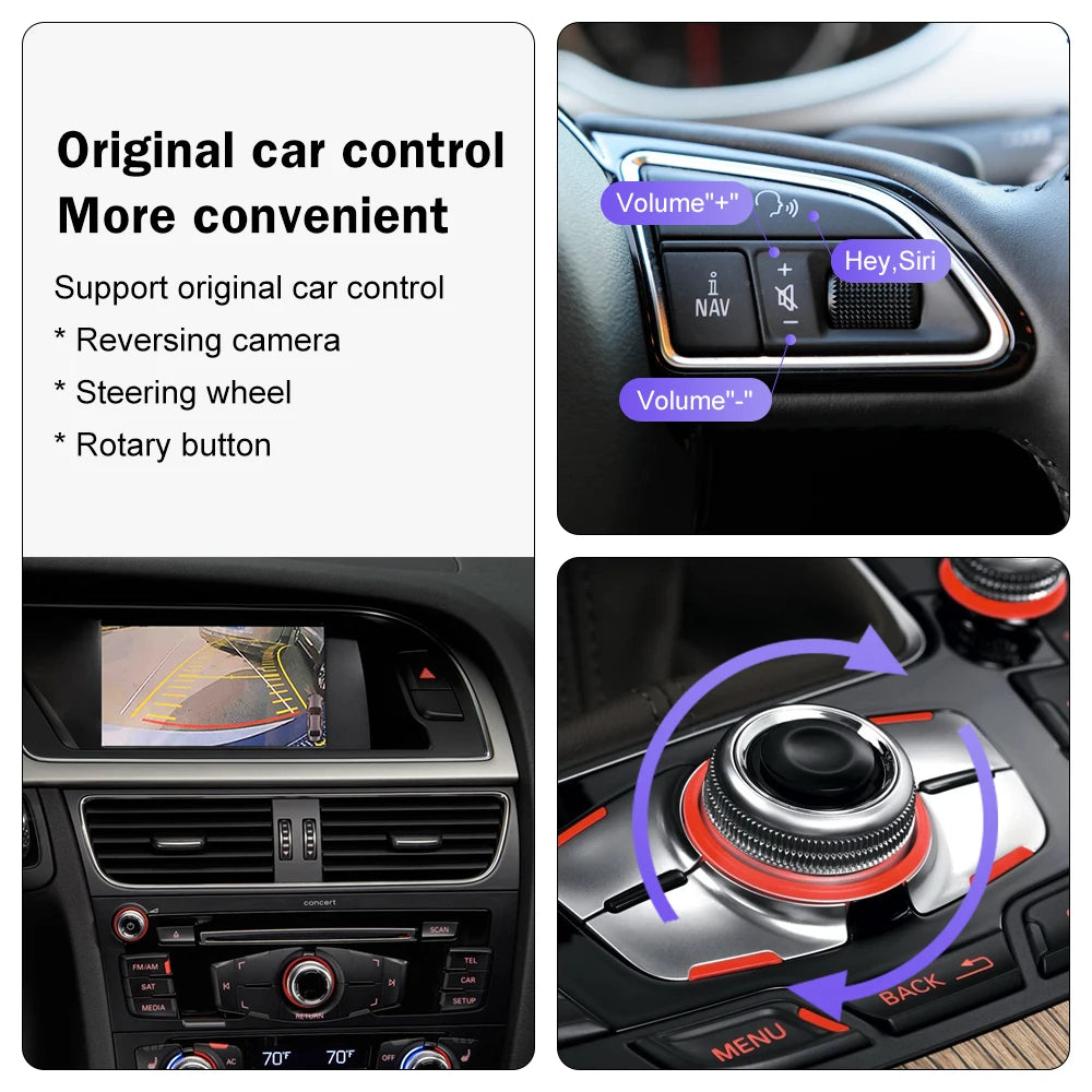 Wireless Carplay for Audi Rear Camera  USB