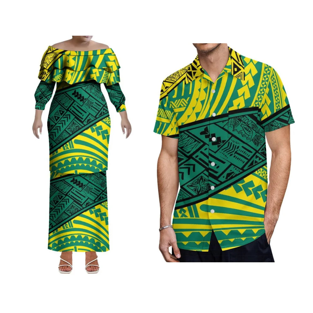 Women/Men Island Sunset Slim Customizable Samoa Hawaii Design