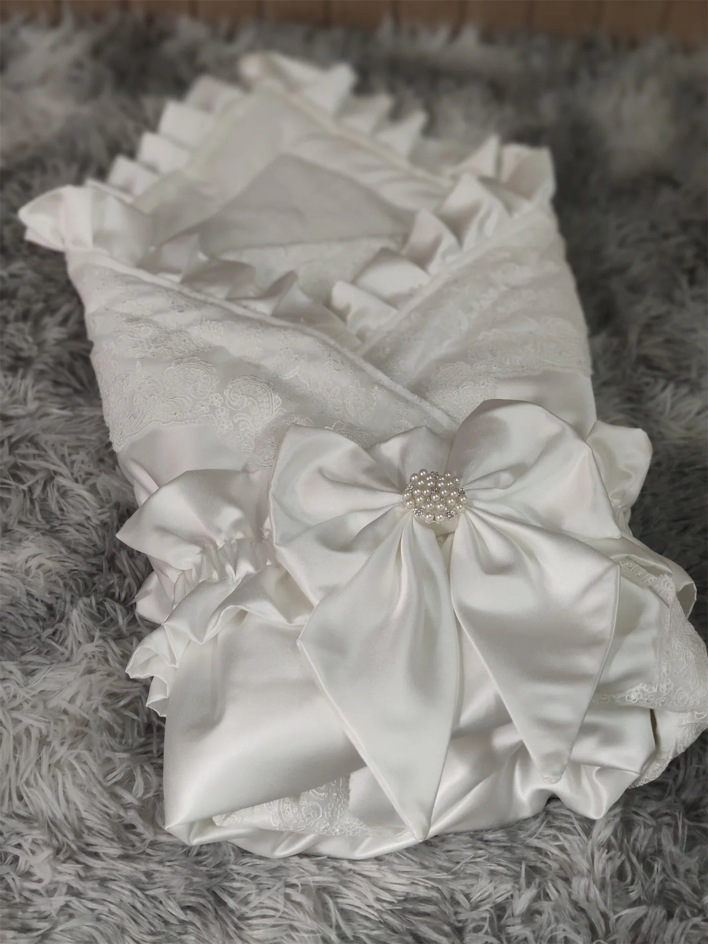 Luxury Soft Satin Swaddle Blankets Girls/Boys Wraps