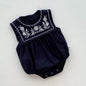 Infant Baby Girls Embroider Sleeveless Rompers