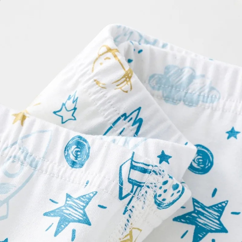 4PCS Boys Cute Cartoon Breathable Cotton Underwear