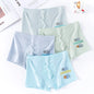 4PCS Boys Cotton Antibacterial Cute Cartoon Breathable Underwear