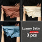 3PCS Luxury Satin Silk Men's Antibacterial Crotch Briefs