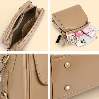 Genuine Leather Boston Tote Handbags For Women
