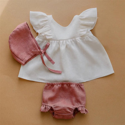 Baby Girls Linen Cotton Princess Dress