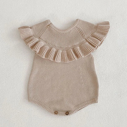 Infant Baby Girls Sleeveless Knit Rompers