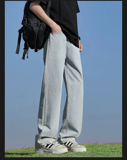 Men's Trendy Wide Leg Washed Jeans